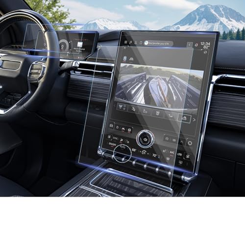 Moonlinks 2PCS 16.8in Navi+11in Dash Tempered Glass Screen Protector Compatible with 2024 2025 Sierra EV & 2025 GMC Yukon 11 Inch Instrument Cluster 16.8 Inch Navigation Touchscreen Protector - Image 1