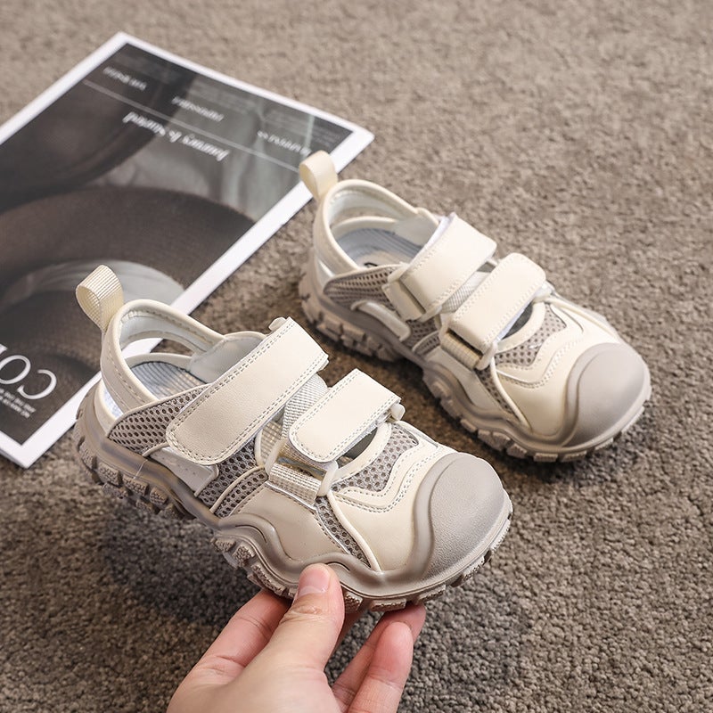 Boys Sandals Summer Sports Baotou Girls Hollow Breathable Mesh Shoes Hiking Shoes Children'S Beach Shoes - Image 3