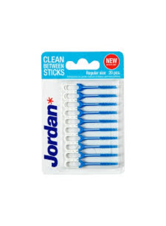 Jordan  Clean Between Dental Stick Set White/  BLUE  10cm
