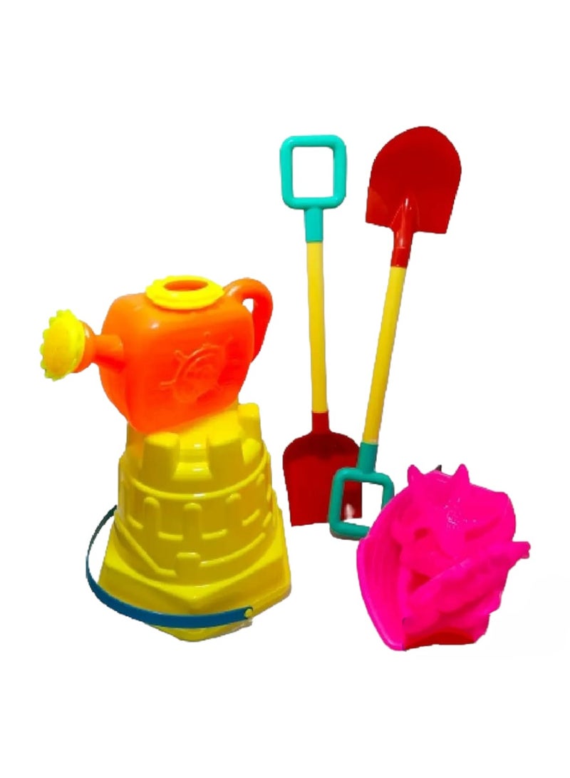 Kids Beach Toy Set – Bucket, Shovels & Sea Animal Molds – Fun & Educational Sand Toys in Vibrant Colors - Image 4