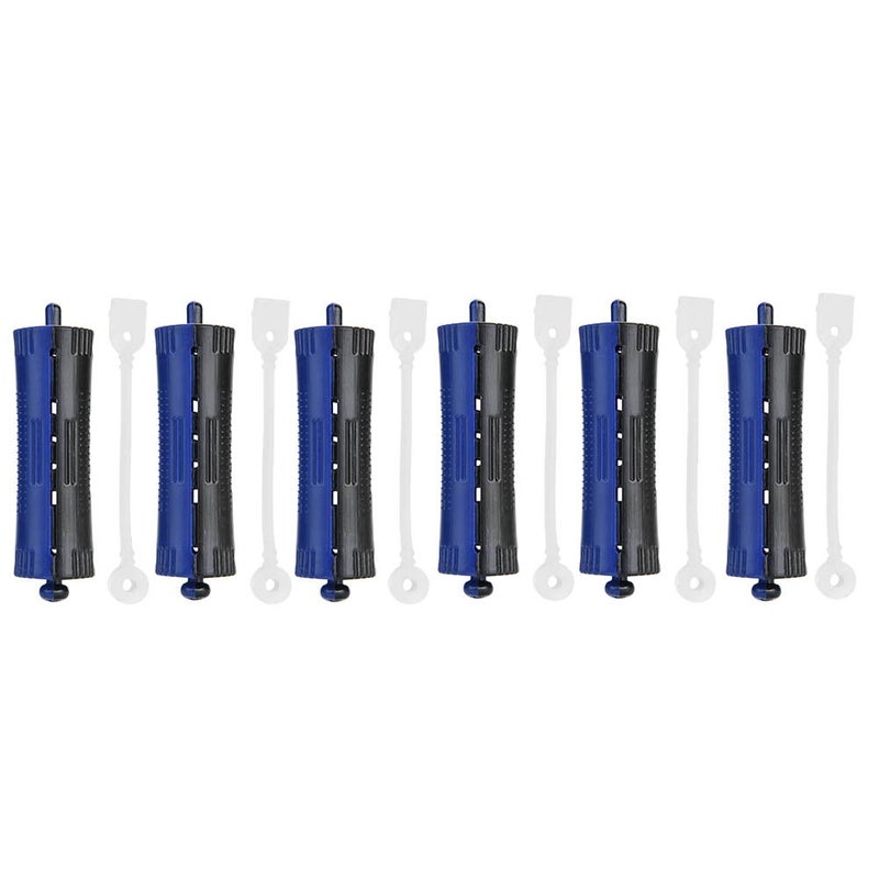 Hair Perm Rods, 6Pcs Hair Rollers Wave Heat Perm Rod Hair Clip Curlers Hairdressing Tool with Rubber Band (Number 1) - Image 1