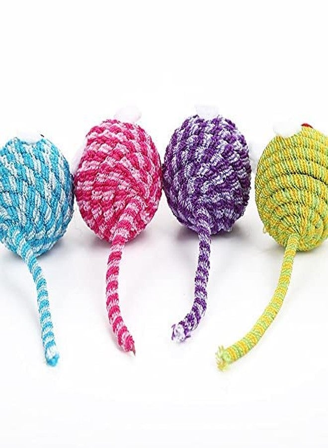 KUTKUT Adorable Plush Ball Molar Toy Mouse Head Cat Playing Props Cat Teaser Bell (Purple Color) pet Toy - Image 3