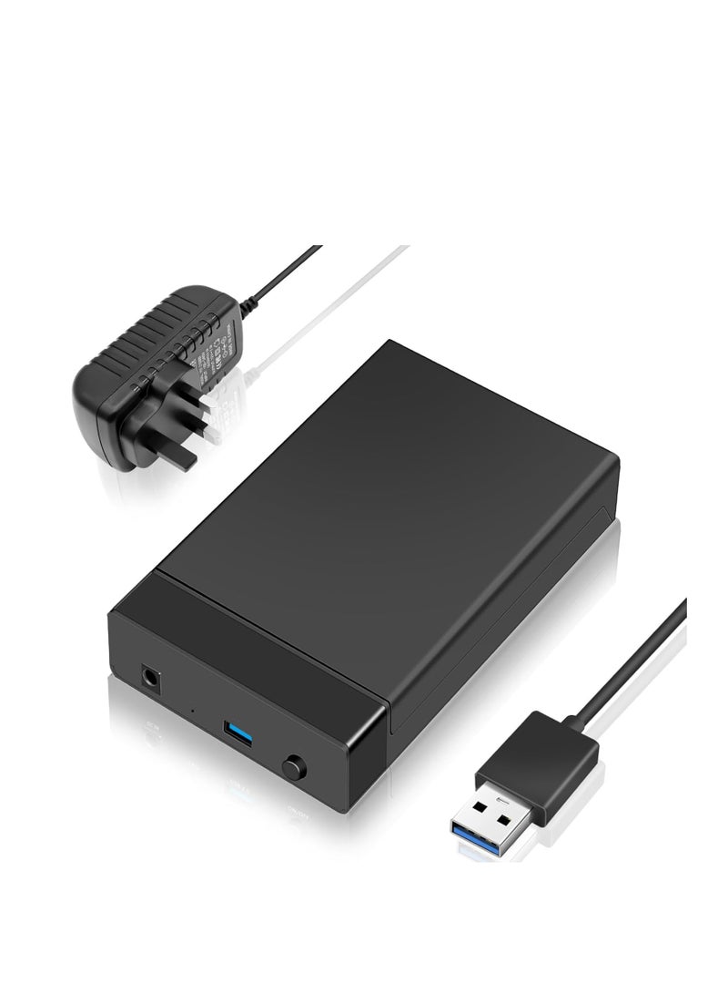 McDou 3.5-inch Hard Drive Enclosure USB 3.0 External Hard Drive Enclosure for 3.5-inch/2.5-inch SATA HDD/HDD SSD, Compatible with windows Seagate Toshiba Samsung Hitachi PS4 Xbox - Image 1