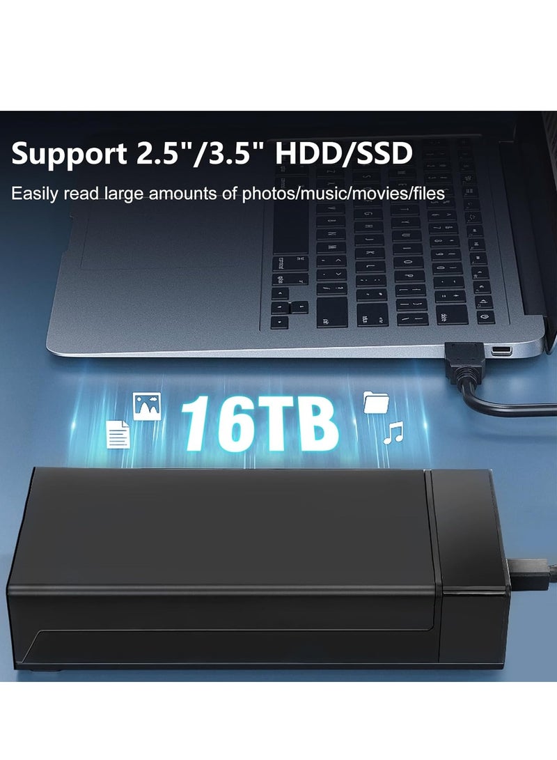 McDou 3.5-inch Hard Drive Enclosure USB 3.0 External Hard Drive Enclosure for 3.5-inch/2.5-inch SATA HDD/HDD SSD, Compatible with windows Seagate Toshiba Samsung Hitachi PS4 Xbox - Image 5