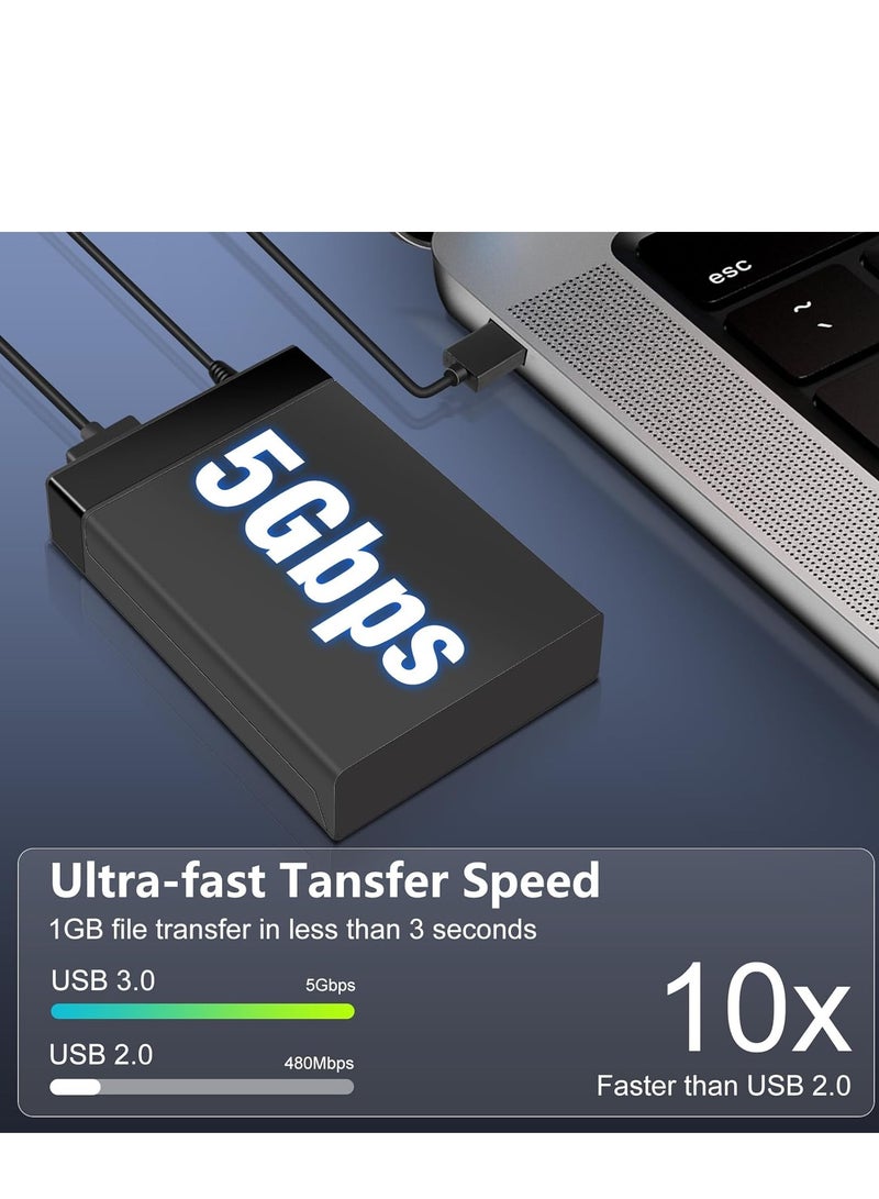 McDou 3.5-inch Hard Drive Enclosure USB 3.0 External Hard Drive Enclosure for 3.5-inch/2.5-inch SATA HDD/HDD SSD, Compatible with windows Seagate Toshiba Samsung Hitachi PS4 Xbox - Image 3