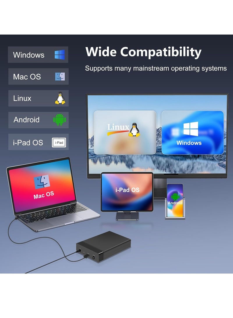 McDou 3.5-inch Hard Drive Enclosure USB 3.0 External Hard Drive Enclosure for 3.5-inch/2.5-inch SATA HDD/HDD SSD, Compatible with windows Seagate Toshiba Samsung Hitachi PS4 Xbox - Image 4