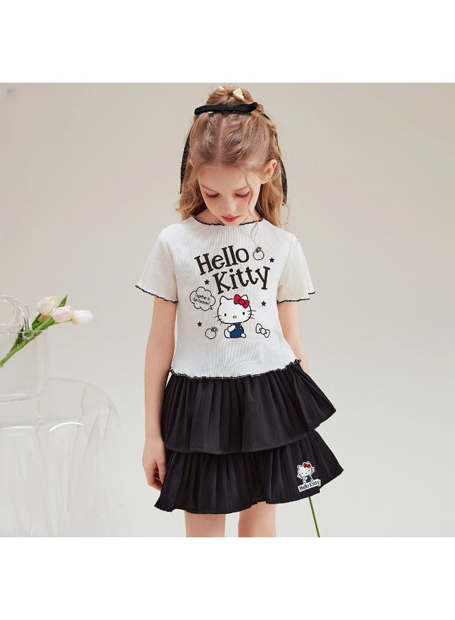 هالو كيتي مرحبا كيتي الصيف دعوى جديدة حلوة باردة الكورية تنورة قصيرة دعوى الكرتون فتاة كبيرة الزي - Image 1