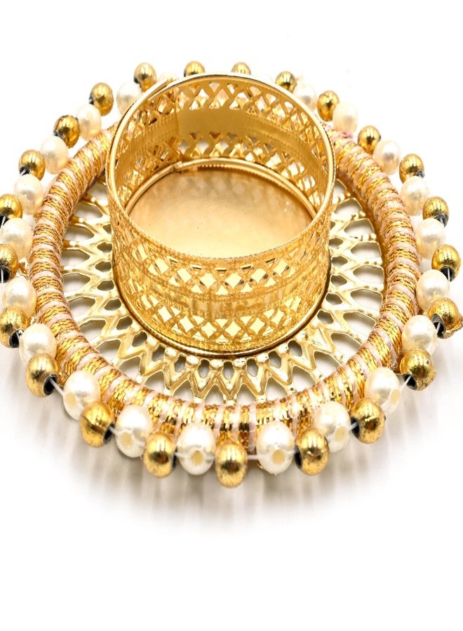 IGH 12 Pcs Assorted Decorative Tea Light Candle Holders with Gold Pearls Traditional Handmade Diya for Pooja, Diwali, Festival Decoration - Image 2
