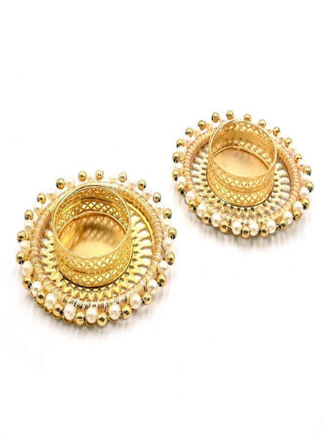 IGH 12 Pcs Assorted Decorative Tea Light Candle Holders with Gold Pearls Traditional Handmade Diya for Pooja, Diwali, Festival Decoration - Image 1