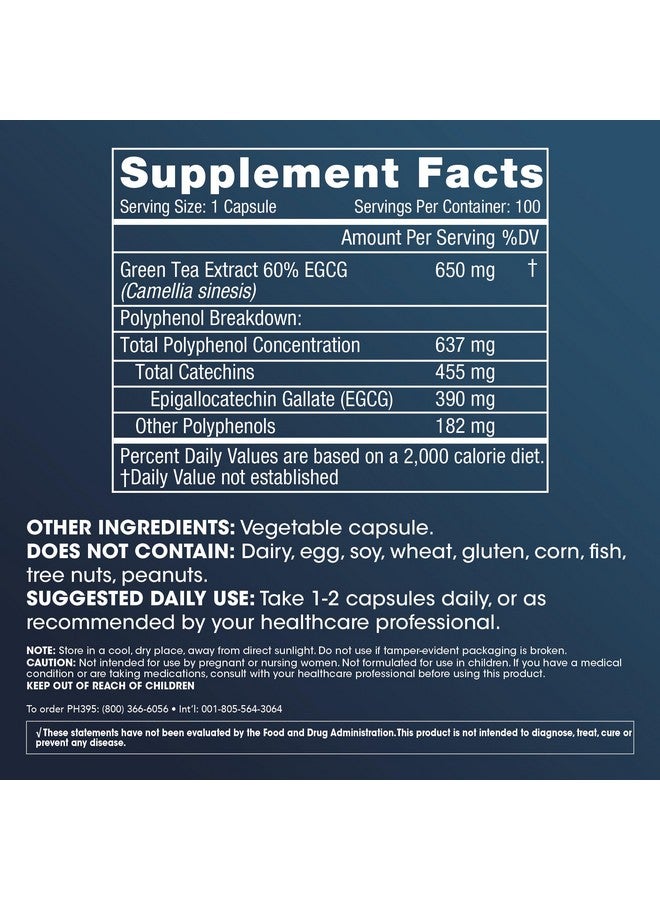 برو هيلث ProHealth Longevity Green Tea EGCG Extreme (390mg EGCG، 100 كبسولة) (مكمل الشاي الأخضر) - Image 2