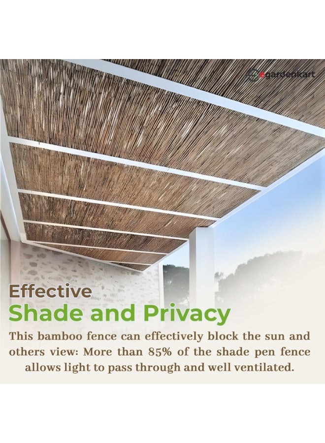 Egardenkart سياج الخيزران من إي غاردن كارت للحديقة - سياج الشرفة | سياج الخصوصية بالخيزران لشرفة الخصوصية | شاشة الخيزران 120سمx600سم - Image 5
