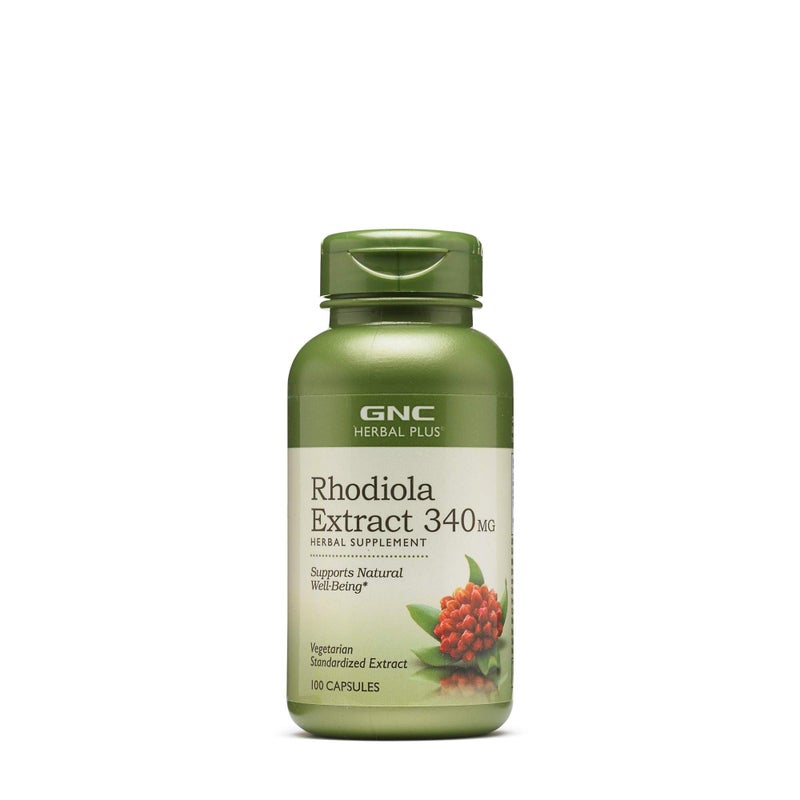 GNC GNC Herbal Plus Rhodiola Extract 340mg 100 Capsules Supports Natural WellBeing 