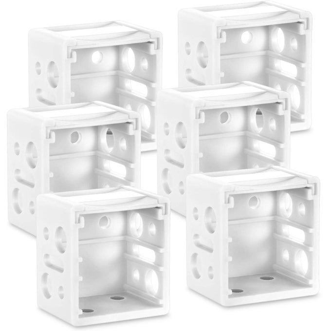 6 PIECES 1 INCH BLIND BRACKETS WHITE PROFILE BOX MOUNTING WINDOW BLINDS HEADRAIL BRACKET WHITE