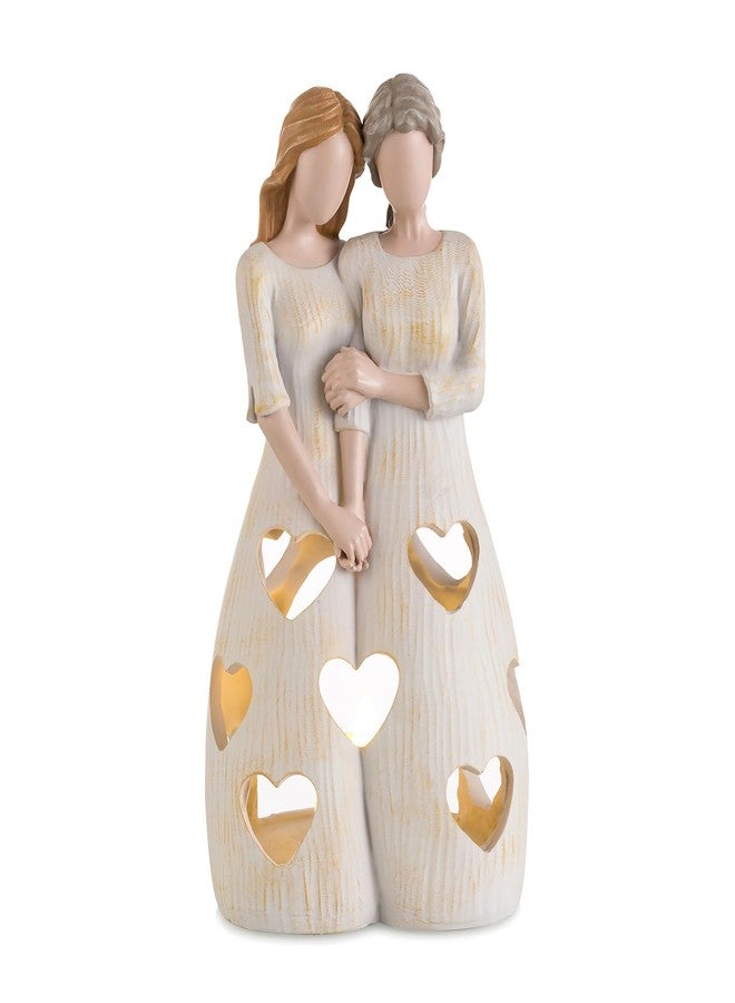 Candeldo Mothers Gifts for Mom Birthday: Unique Candle Holder Sentimental Gift Ideas from Daughter Tealight Holders Decor Mother Daughter Figurines Meaningful Home Decoration - Image 1