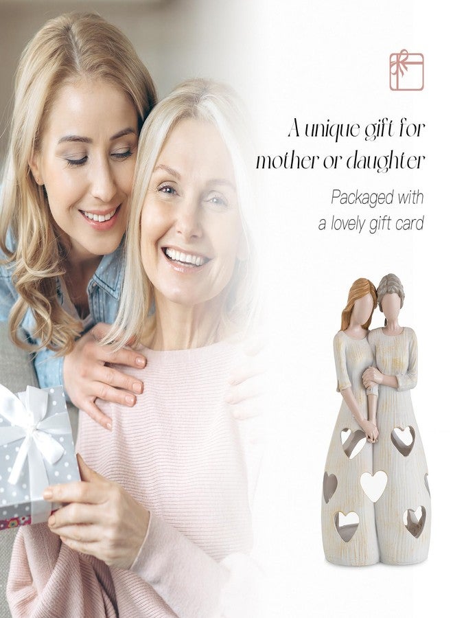 Candeldo Mothers Gifts for Mom Birthday: Unique Candle Holder Sentimental Gift Ideas from Daughter Tealight Holders Decor Mother Daughter Figurines Meaningful Home Decoration - Image 4