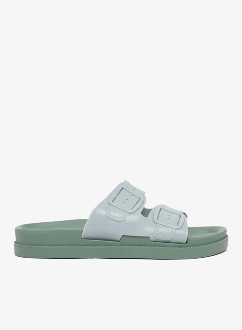 Styli Blue Buckle Detail Slides