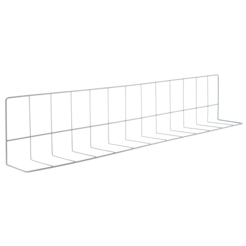 Hubert L Shape Wire Fence Divider White Epoxy Coat - 30"L x 4" and 6" Sides - Image 1