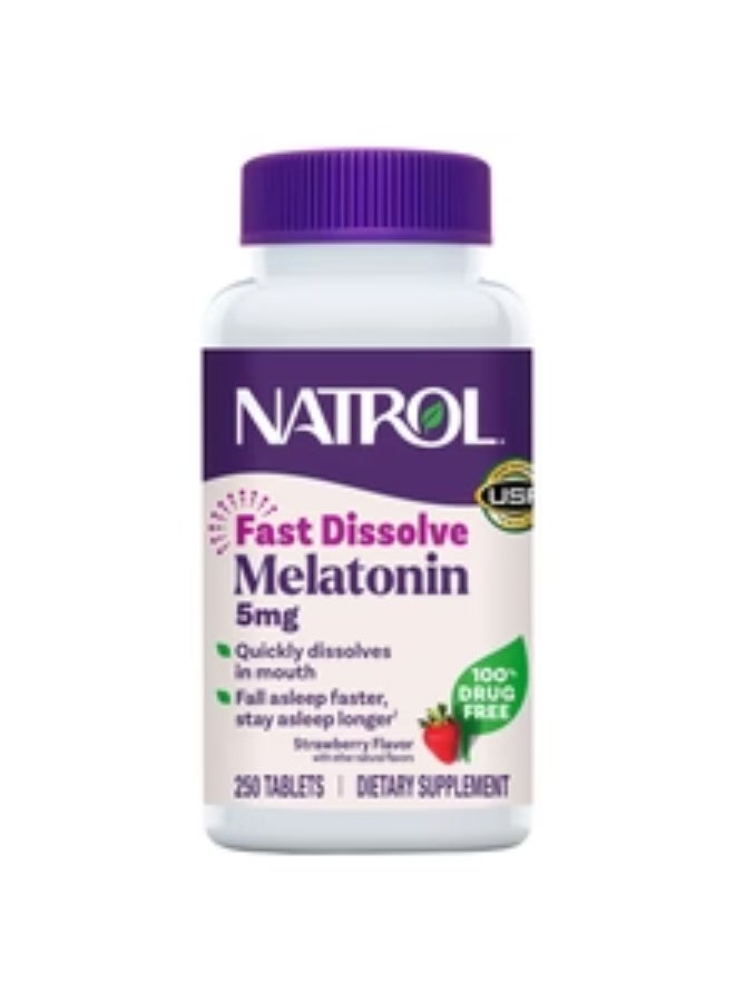 Natrol Melatonin 5 mg Fast Dissolve - 250 Tablets - Image 2