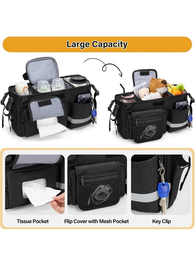 GRAOSO Parent Console Stroller Organizer Compatible with WONDERFOLD WX - Image 4