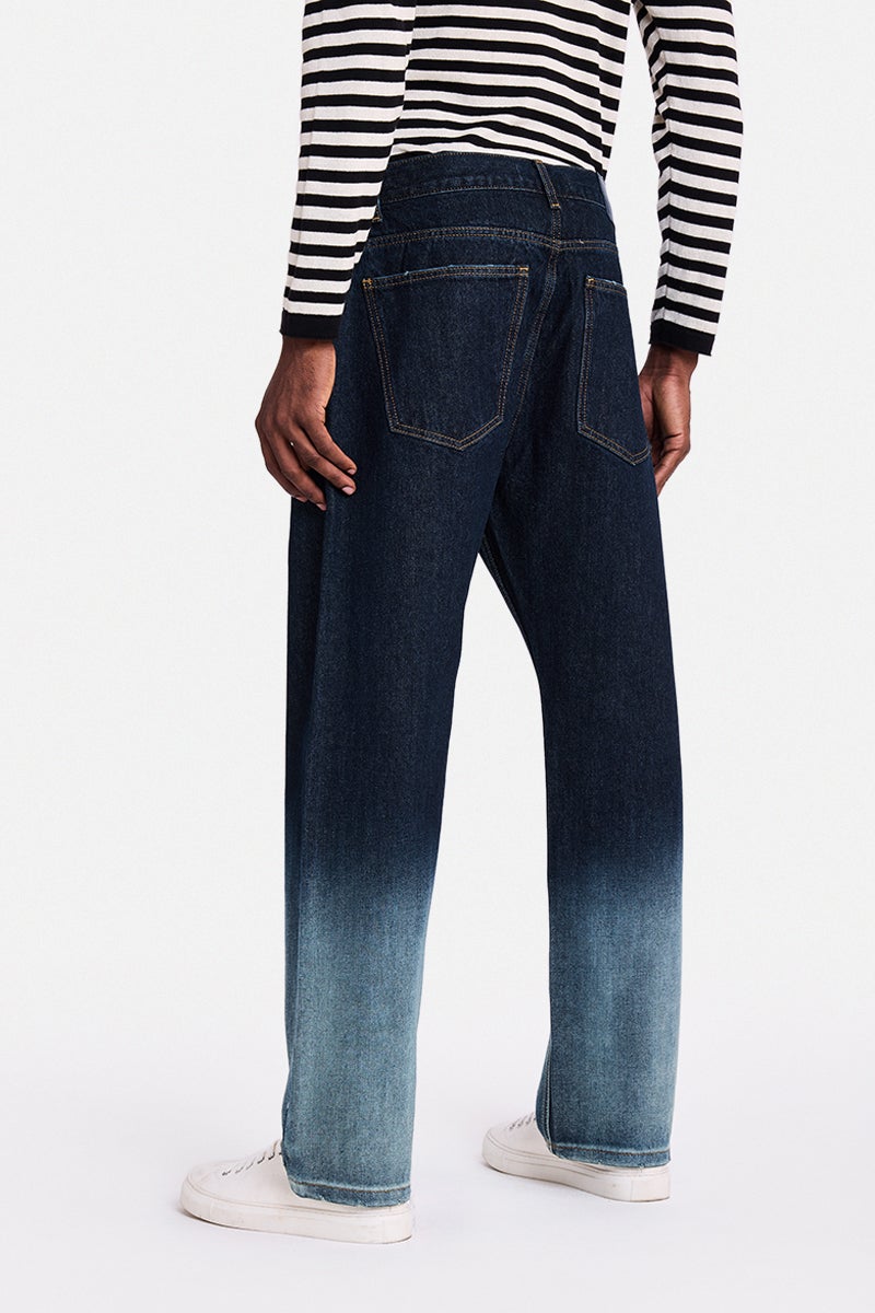 SNITCH Dark Blue Solid Straight Fit Jeans - Image 4