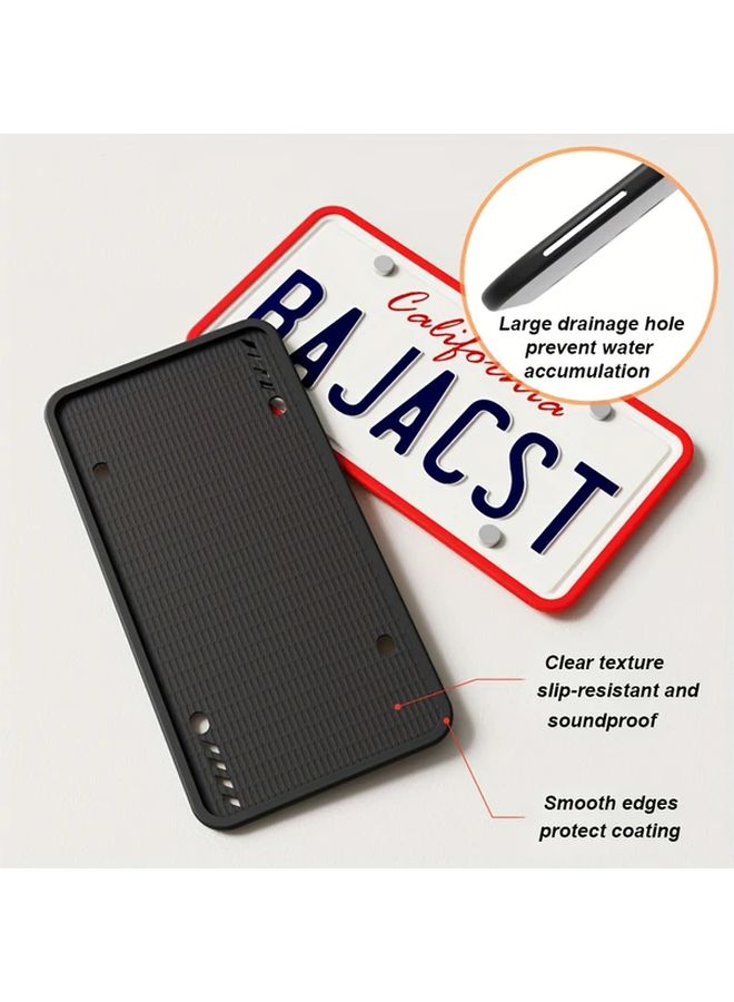 Pink License Plate Frame Heavy Duty Silicone Rust Proof Rattle Free Easy Install - Image 5