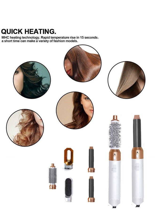 عربست 5 في 1 مجفف شعر 5 في 1 فرشاة هواء ساخن مصفف شعر بفرشاة هواء ساخن مصفف شعر سالب الأيونات جهاز فرد الشعر مكثف الشعر فرشاة تمشيط الشعر بالهواء الساخن - Image 5