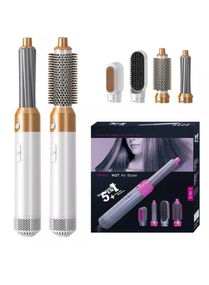 عربست 5 في 1 مجفف شعر 5 في 1 فرشاة هواء ساخن مصفف شعر بفرشاة هواء ساخن مصفف شعر سالب الأيونات جهاز فرد الشعر مكثف الشعر فرشاة تمشيط الشعر بالهواء الساخن - Image 3