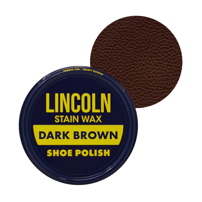 Lincoln Shoe Polish Wax - 2-1/8 oz | Made in USA Since 1925 - Dark Brown - Image 1