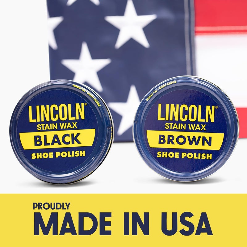 Lincoln Shoe Polish Wax - 2-1/8 oz | Made in USA Since 1925 - Dark Brown - Image 4