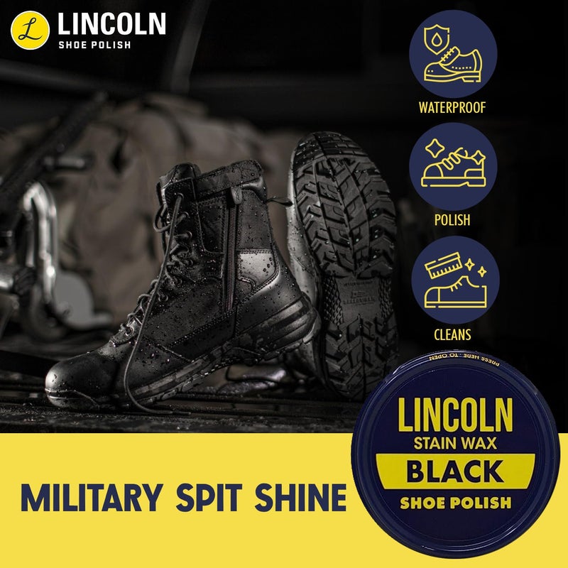Lincoln Shoe Polish Wax - 2-1/8 oz | Made in USA Since 1925 - Dark Brown - Image 2