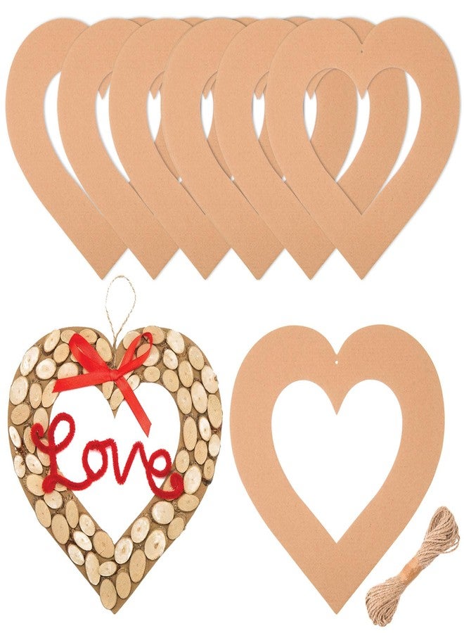 MixTeach 10 Pieces Valentine's Day Hanging Heart Wreaths Paper, 32cm - Image 1