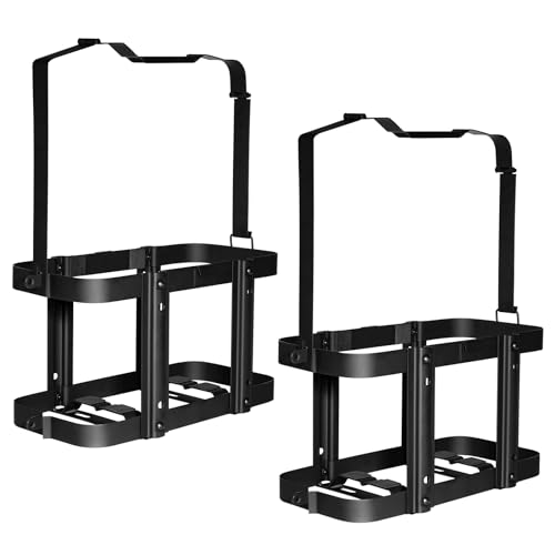 SPARKWHIZ Jerry Gas Can Holder, 5 Gallon / 20 Liter Steel Jerry Can Mount Brackets, 2 Pack - Image 1