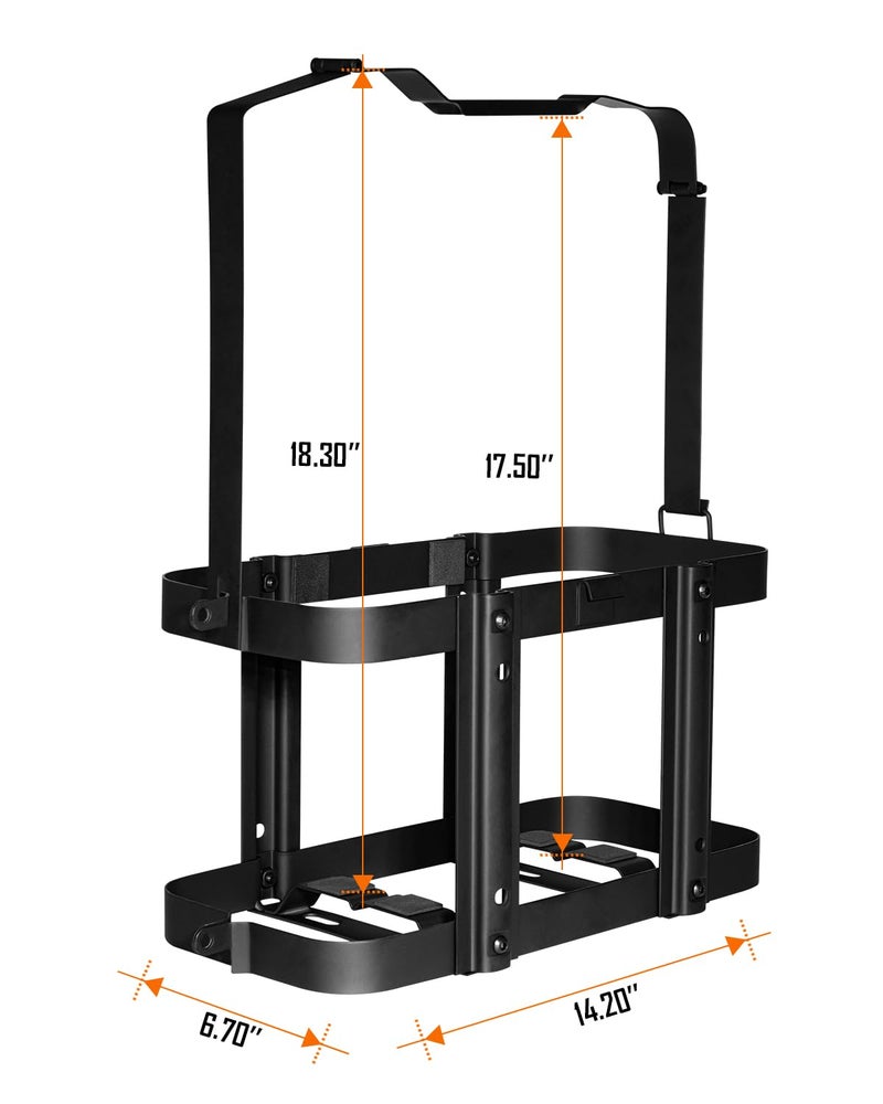 SPARKWHIZ Jerry Gas Can Holder, 5 Gallon / 20 Liter Steel Jerry Can Mount Brackets, 2 Pack - Image 5