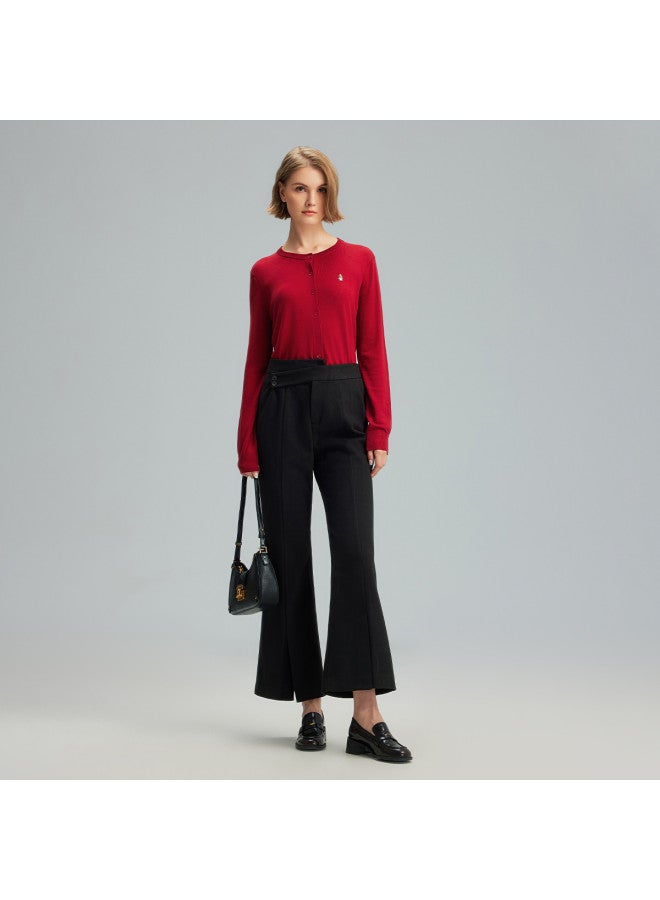 Hush Puppies New Year's Style Lightweight Round Neck Cardigan Women's Knitwear Winter Wool Base Layer Exquisite Elegant Temperament Inner Wear - Image 4