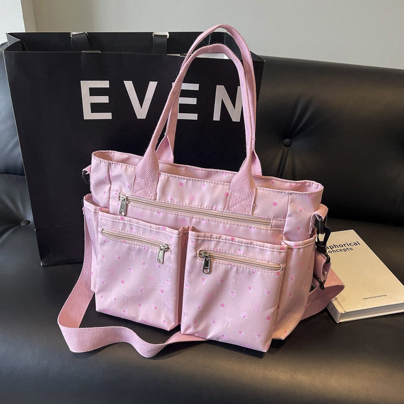 2025 Large Capacity Tote Women'S Bag New Niche Shoulder Crossbody Bag Casual Style Handbag Bow Mummy Bag - Image 2