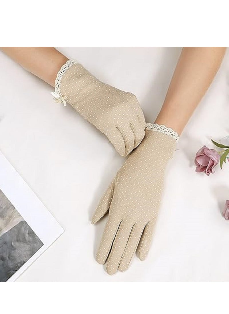 Generic - Women's Luxury Cotton Touch Screen Driving Gloves: The perfect balance of comfort and style with effective UV protection, specially designed to provide a comfortable and safe driving experience in all weather conditions - Image 1