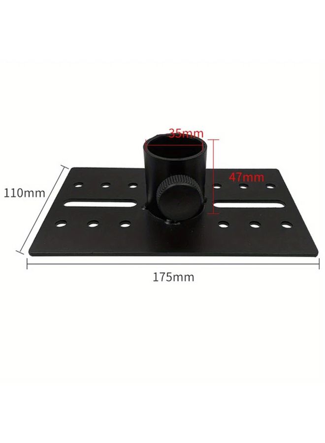 Black Adjustable Tripod Stand Adapter For DJ PA Speakers Indoor Outdoor Use - Image 1