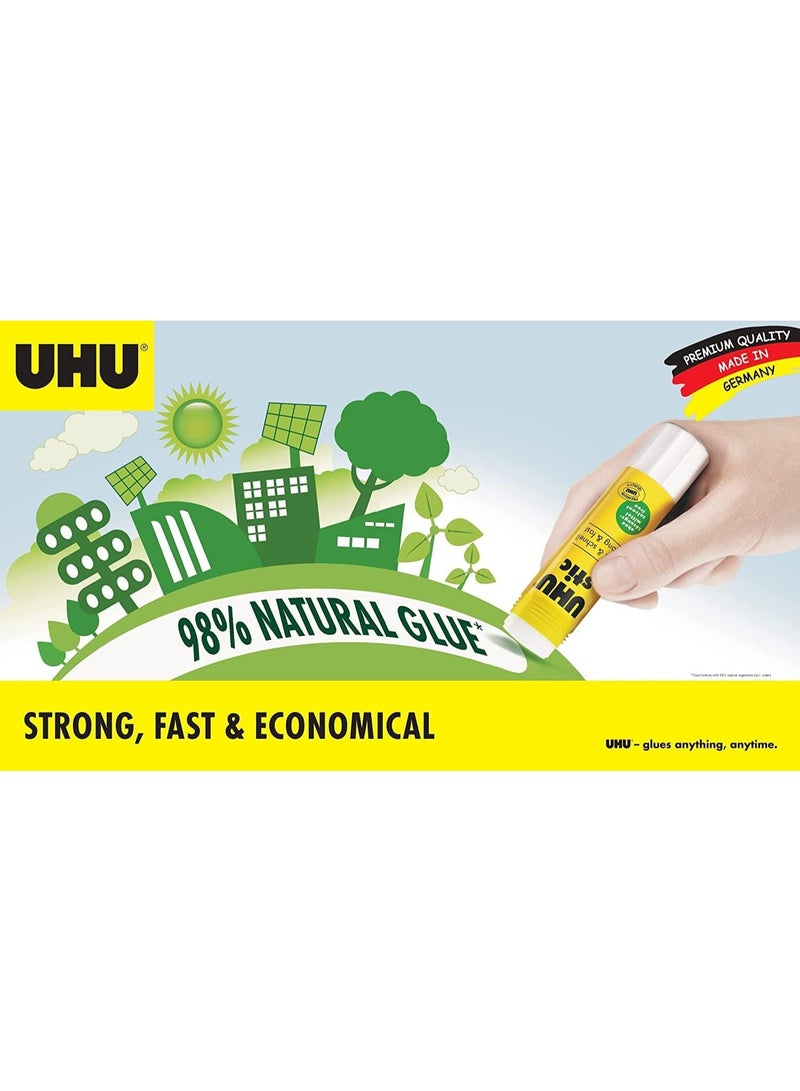 UHU غراء أبيض قوي 4 قطع 40 جرام لكل أنبوب - Image 2