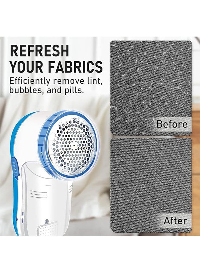 Fabric Shaver, Electric Lint Removers, Quick and Effective Removal of Fluff and Bobbles, Rechargeable Clothes Shavers with Fabric Protector, Blue - Image 3