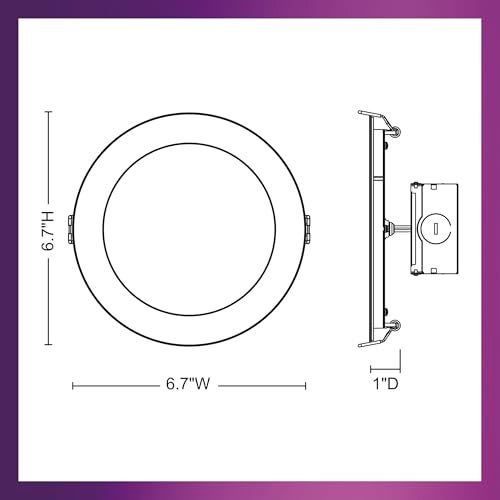 PHILIPS LED 60W Slim 6-inch Canless Downlight 2-Pack Selectable White Multi-CCT 1000 Lumen (11.5W = 60W) Dimmable No Housing Required - Image 3