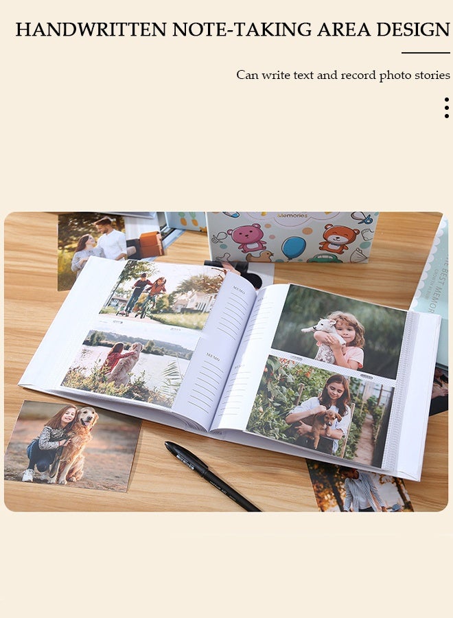 DUNISO 200 Pockets Retro Photo Album for 6 Inches Photos Portable Photo Album for Family Wedding Boys Girls - Image 4
