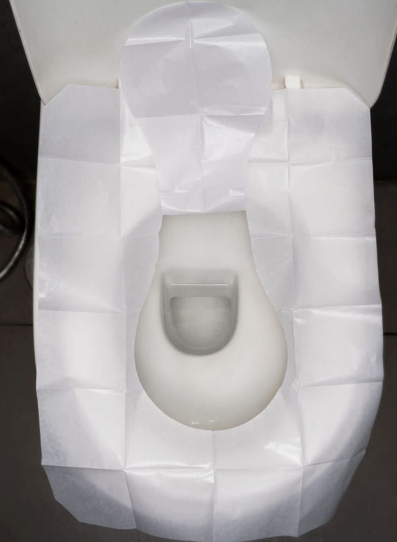 بيساف بي سيف غطاء كرسي الحمام، تحمي من الجراثيم والبكتيريا، وتقلل من خطر الإصابة بالتهاب المسالك البولية، للسفر والمراحيض العامة - 10 حبة - Image 3