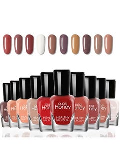 OULISI 10 PCS Easy Peel Off Nail Polish Set, Non-Toxic Water Based Quick Dry Nail Polish Set Organic And All-Natural Nail Polish For Women And Girls  - Image 1