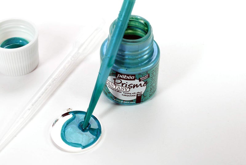 Pebeo Fantasy Prisme, 45 ml Bottle - Caribbean Blue - Image 3