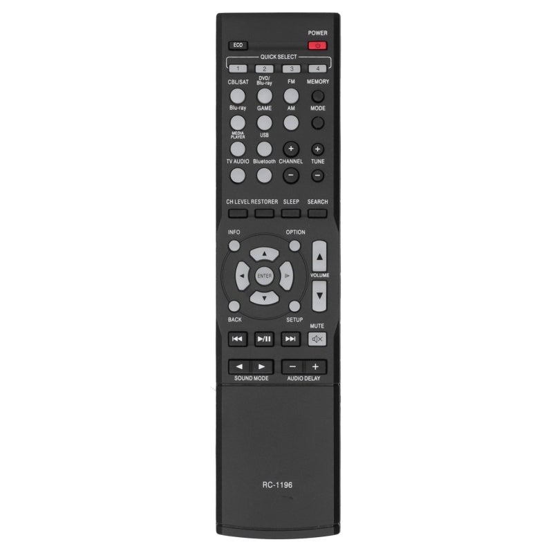 جهاز تحكم عن بعد لجهاز استقبال الصوت والفيديو من دينون AVR-X520BT AVR-S500BT AVR-S510BT AVR-X510BT - مصنوع من مادة ABS عالية الجودة مقاومة للتآكل ومتينة - مسافة التحكم تصل إلى 33 قدمًا للمسرح المنزلي - Image 1