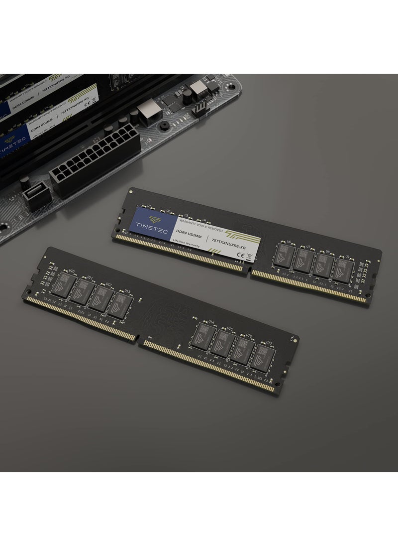 Timetec Timetec 16GB KIT(2x8GB) DDR4 2400MHz PC4-19200 Non-ECC Unbuffered 1.2V CL17 1Rx8 Single Rank 288 Pin UDIMM Desktop PC Computer Memory RAM Module Upgrade (16GB KIT(2x8GB))  - Image 3
