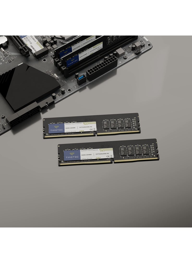 Timetec Timetec 16GB KIT(2x8GB) DDR4 2400MHz PC4-19200 Non-ECC Unbuffered 1.2V CL17 1Rx8 Single Rank 288 Pin UDIMM Desktop PC Computer Memory RAM Module Upgrade (16GB KIT(2x8GB))  - Image 5