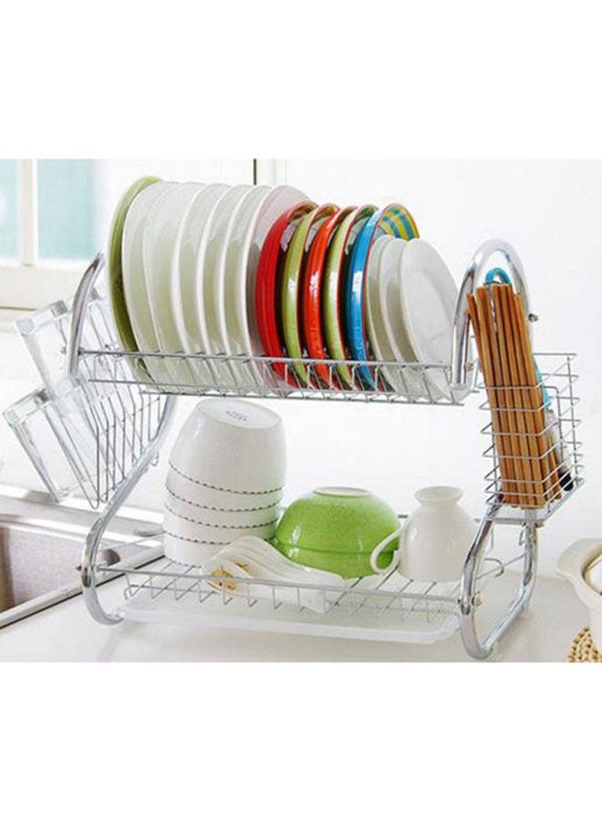 HTC Dish Drying Rack Silver 16.5x10x15inch - Image 5