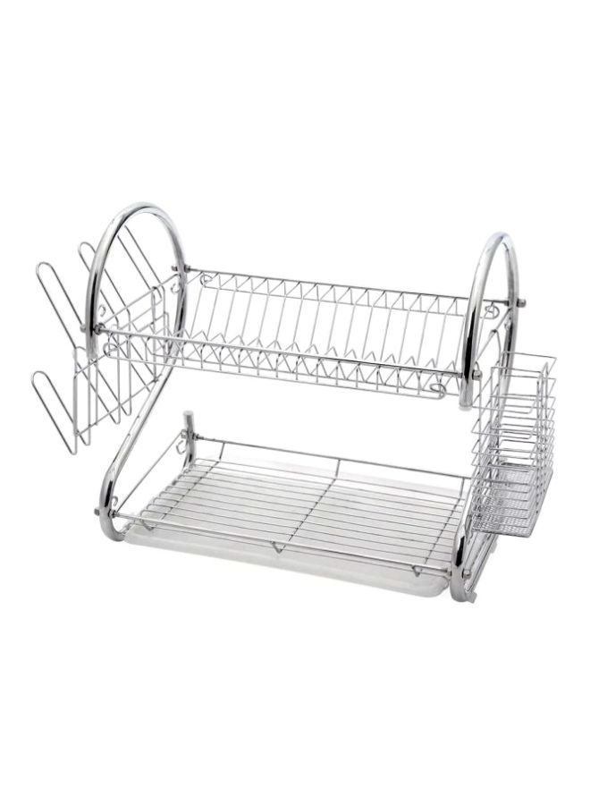 HTC Dish Drying Rack Silver 16.5x10x15inch - Image 1