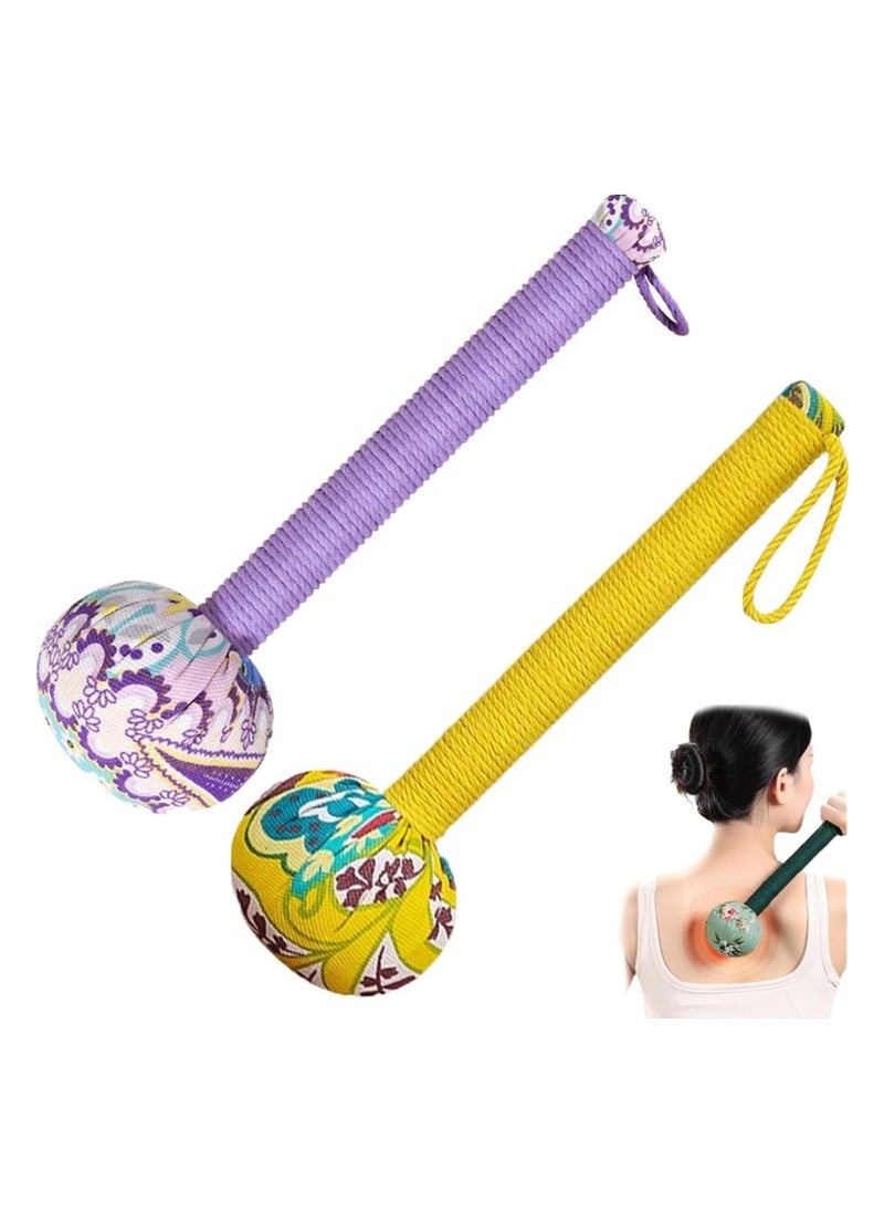 General Massage Hammer, Manual Massage Hammer, 2 Pieces Extended Handheld Massager, Suitable for Back Massage, Arm Massage, etc.  - Image 1